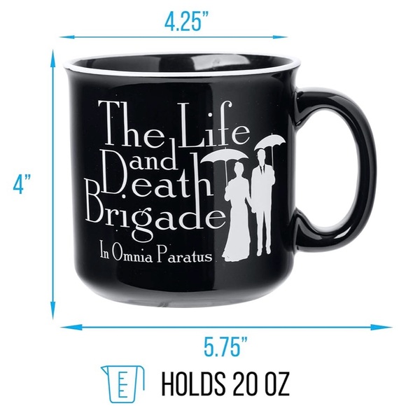 NWT Gilmore Girls Life and Death Brigade Black Ceramic Mug - Picture 2 of 6